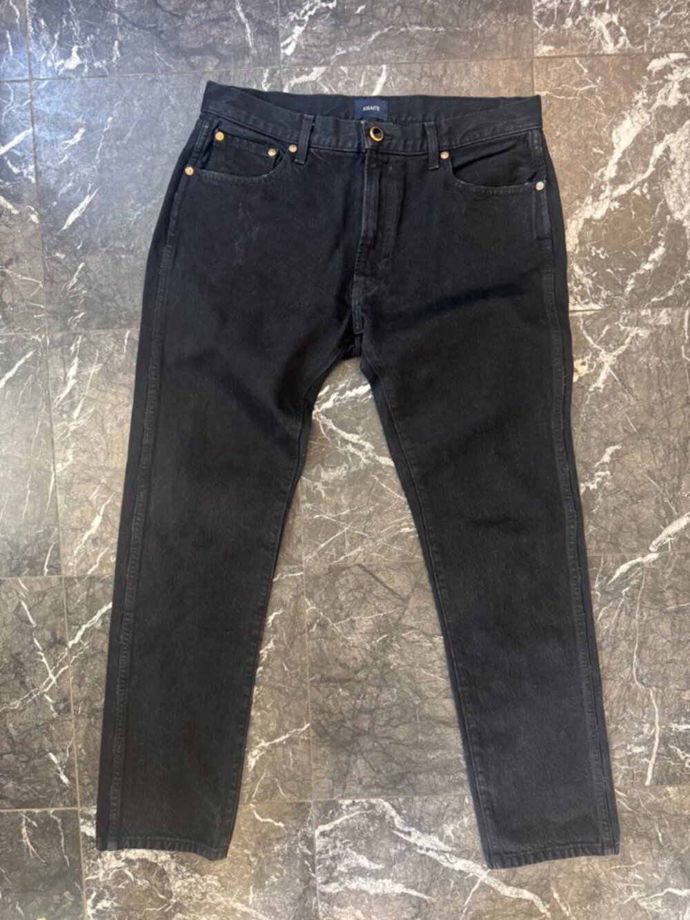 Khaite Kyle Jeans in Black, Size 26